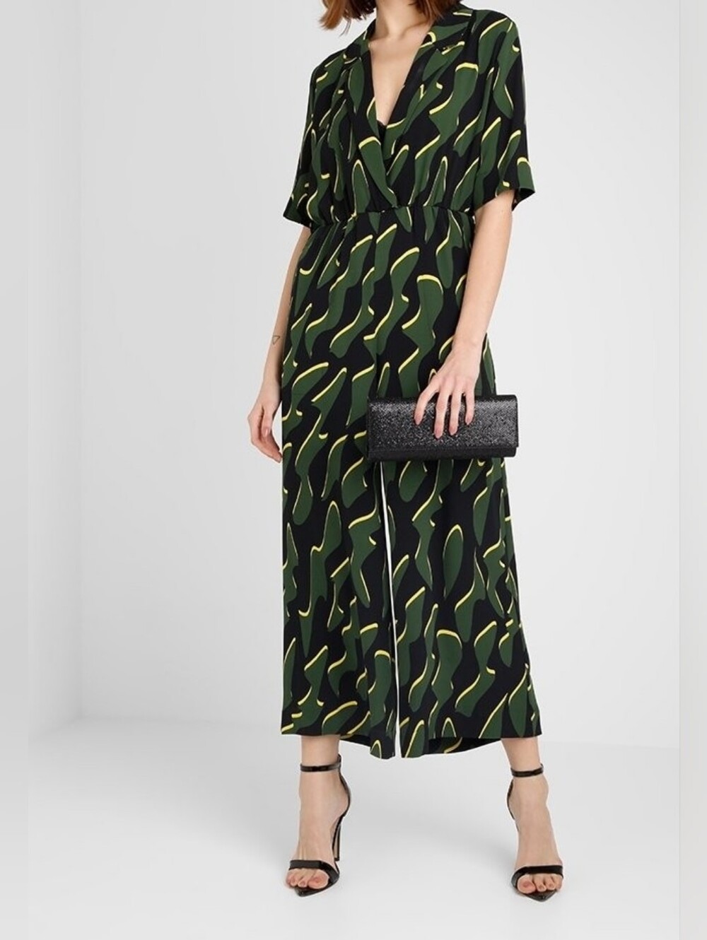 Weekday ASOS Scandi Avant Camo Wide Leg Jumpsuit Boilersuit 42 L